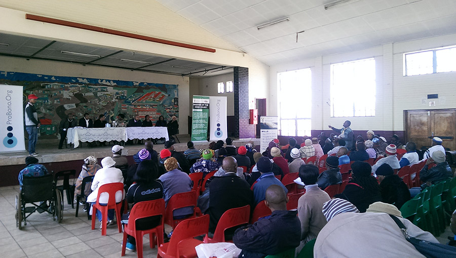 HOUSING WORKSHOP: SOWETO 10TH JUNE 2015 – Phiri Hall