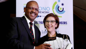 Dali Mpofu with Isabel Goodman